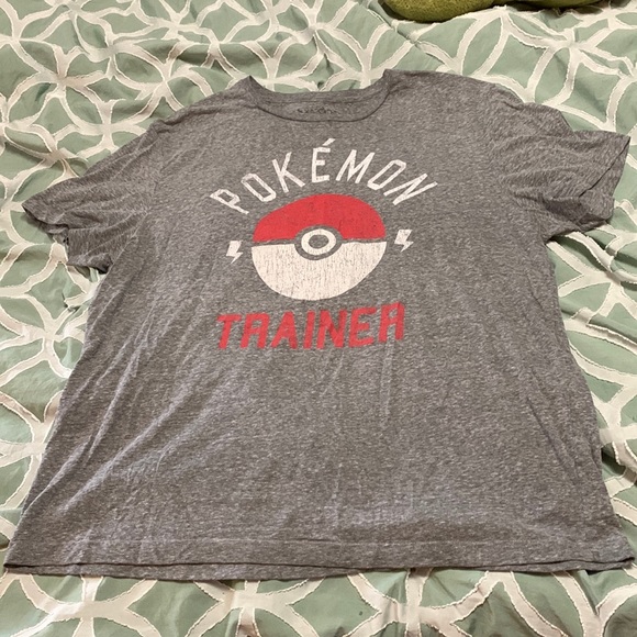 Pokemon Tops - Heather gray Pokémon graphic tee shirt size 2X